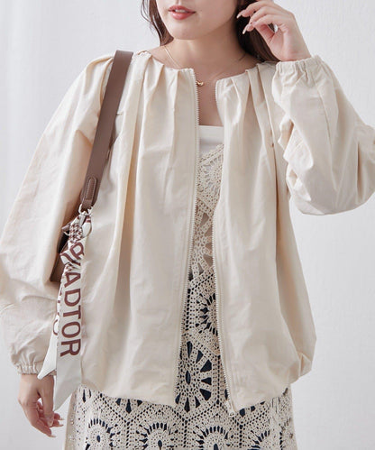 蓬鬆廓形 褶襉泡泡設計 夾克