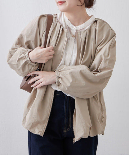 蓬鬆廓形 褶襉泡泡設計 夾克