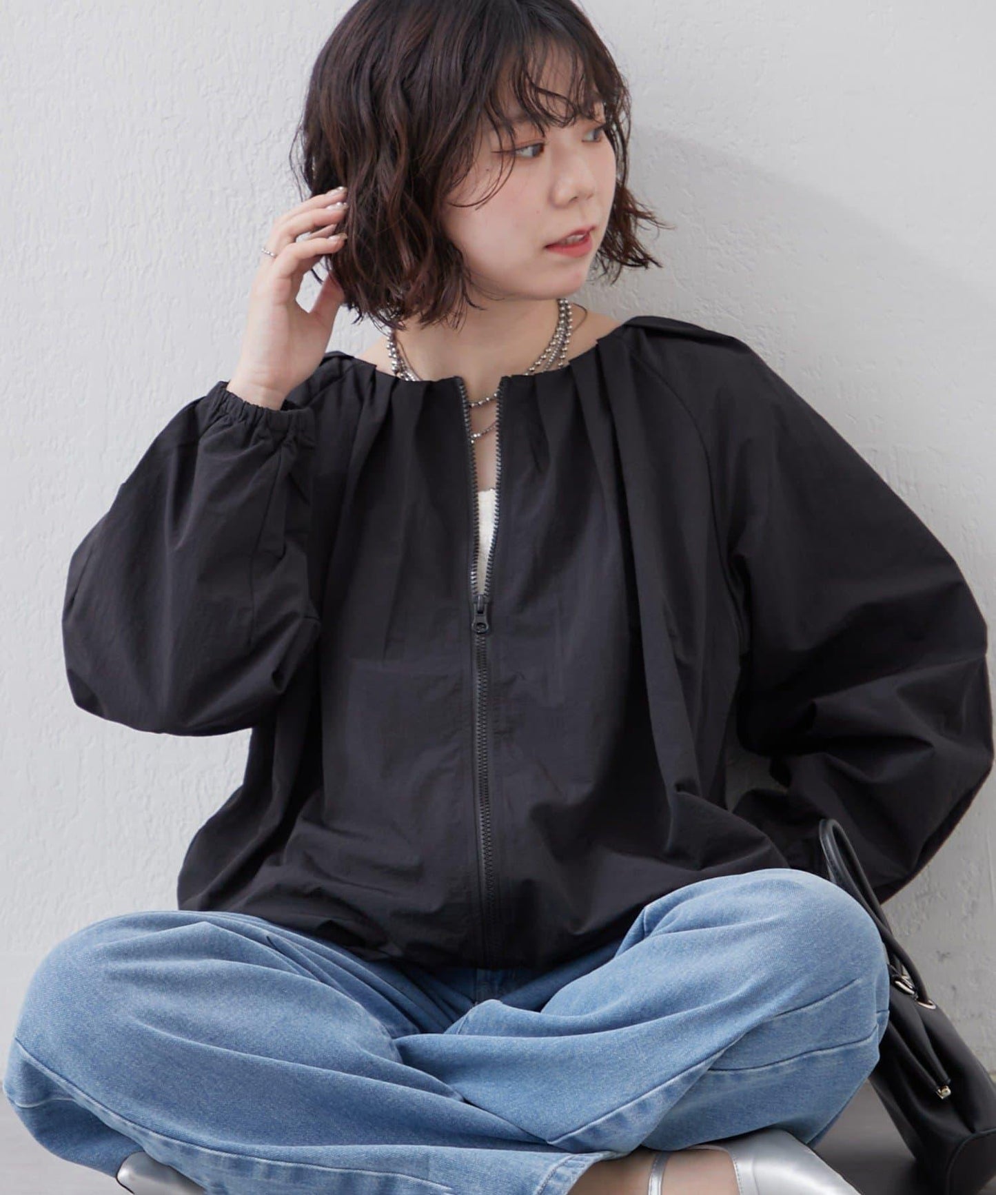 蓬鬆廓形 褶襉泡泡設計 夾克