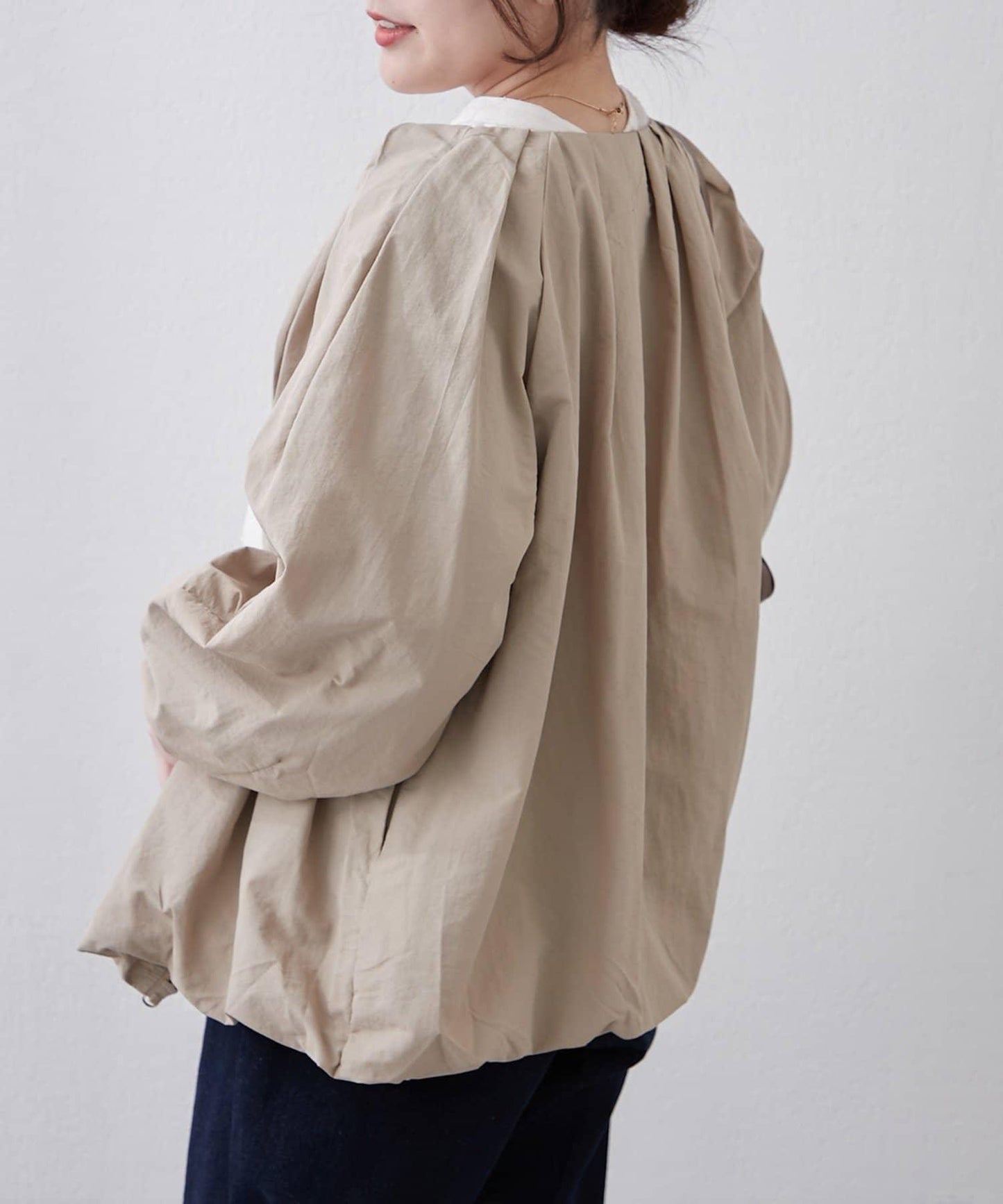 蓬鬆廓形 褶襉泡泡設計 夾克