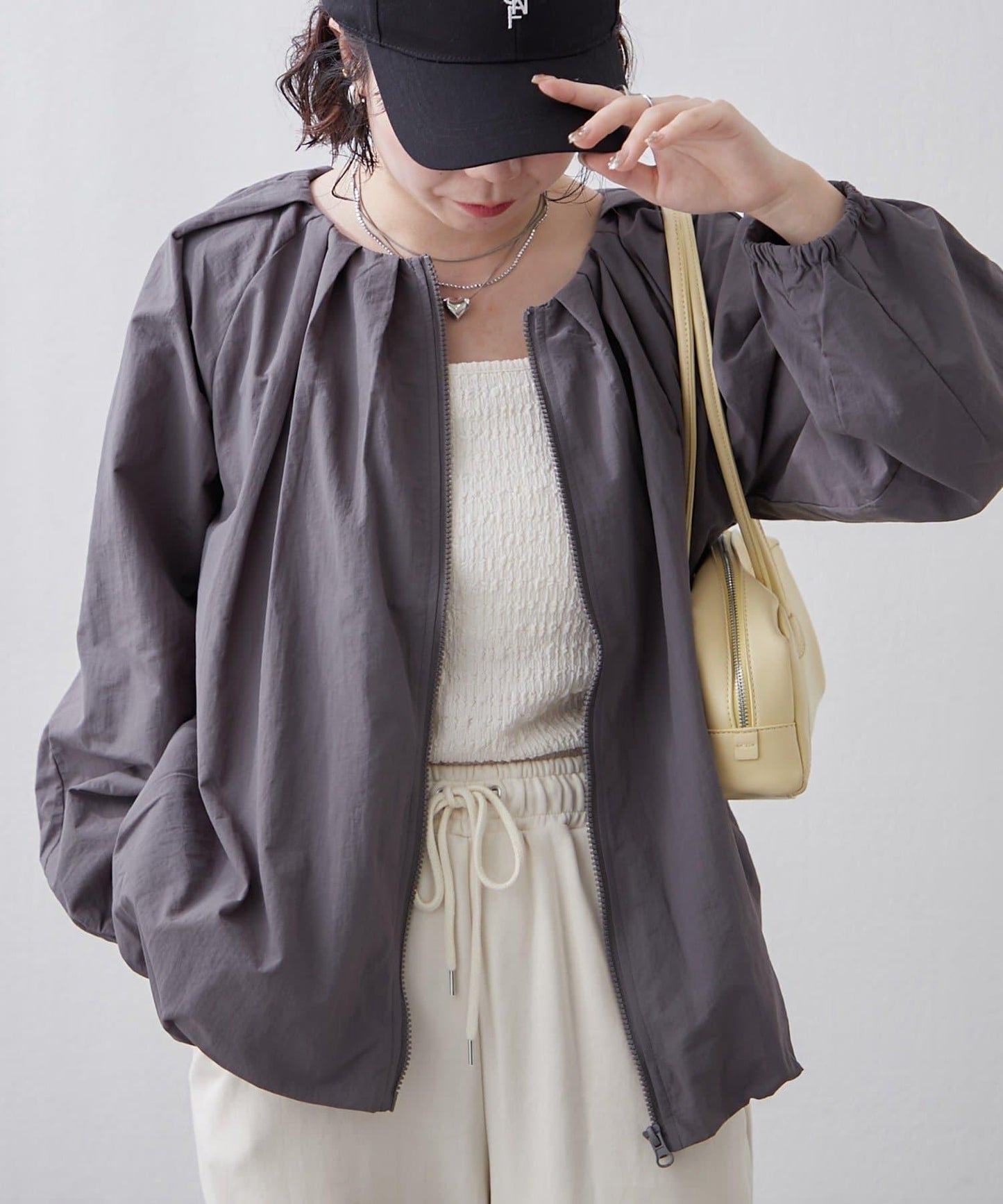 蓬鬆廓形 褶襉泡泡設計 夾克