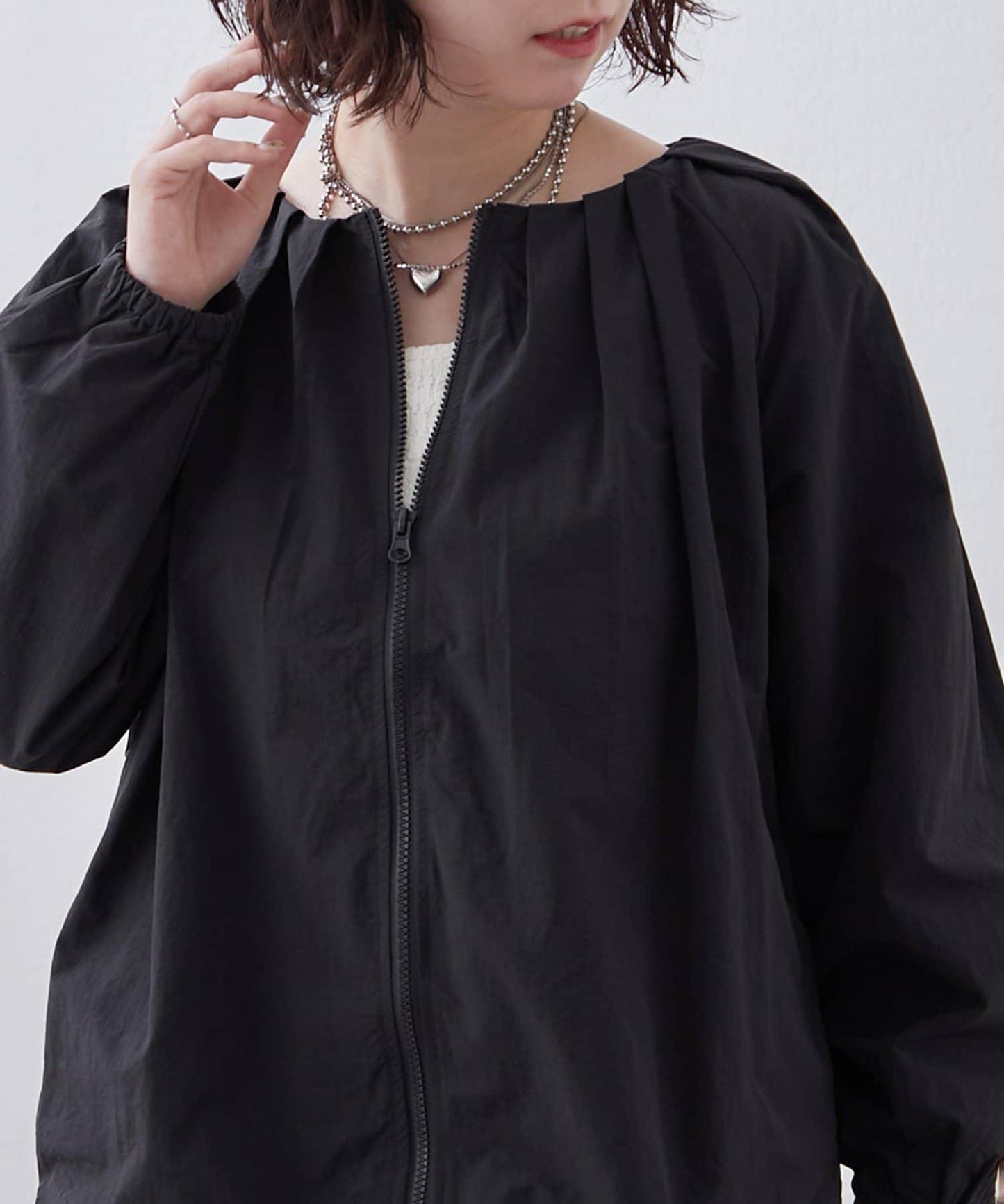 蓬鬆廓形 褶襉泡泡設計 夾克