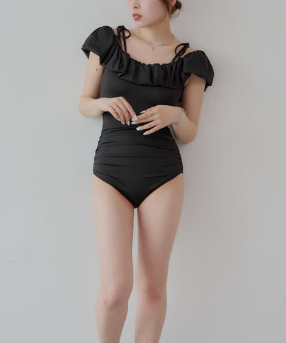 Chico 泡泡一字肩連衣裙