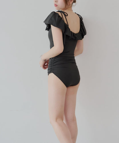 Chico 泡泡一字肩連衣裙