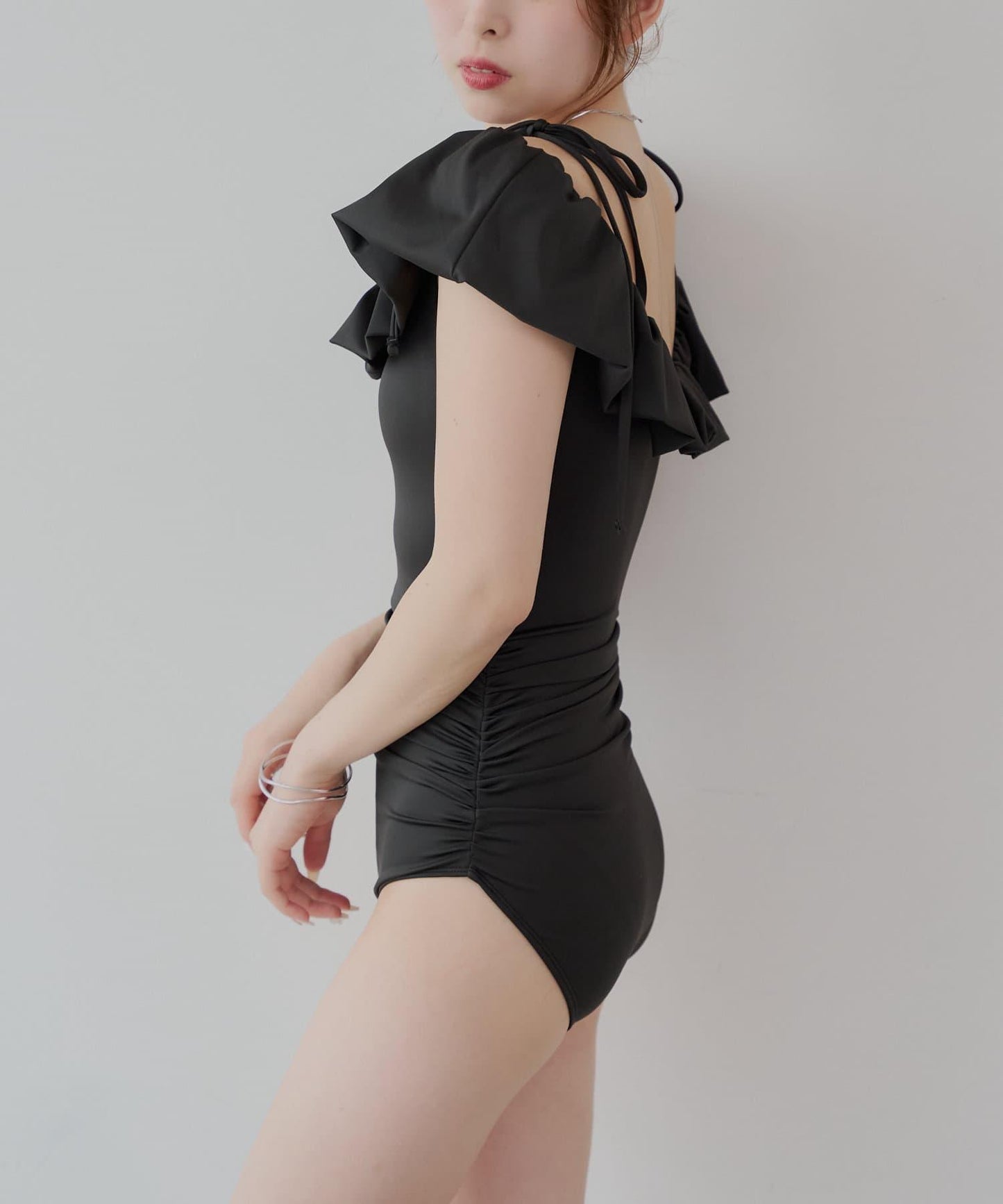 Chico 泡泡一字肩連衣裙