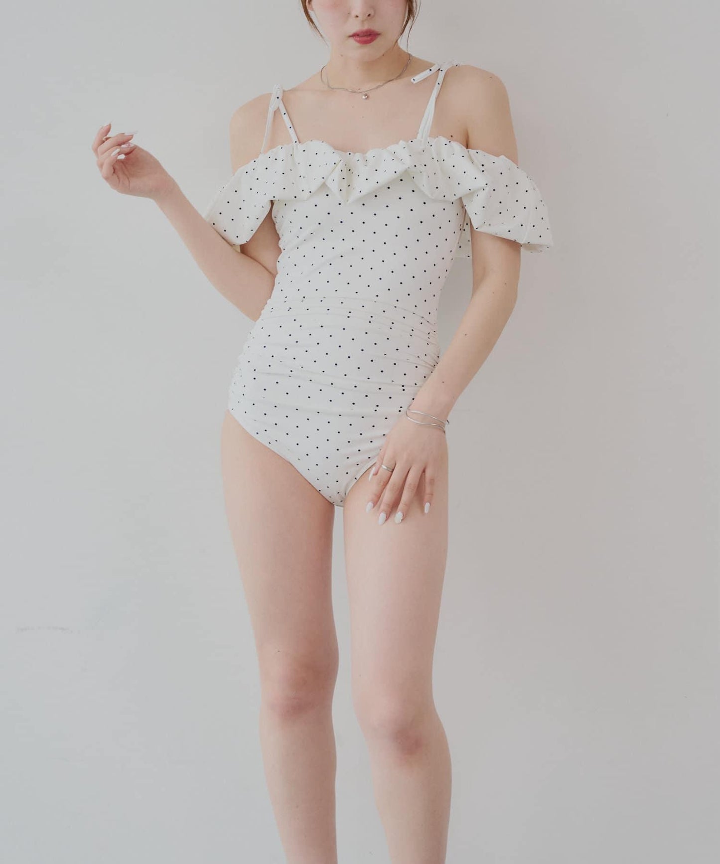 Chico 泡泡一字肩連衣裙