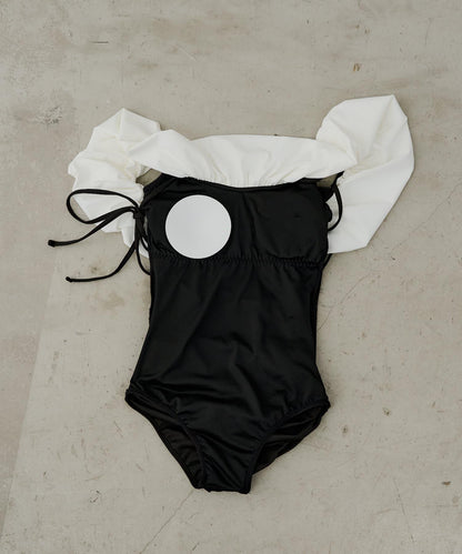 Chico 泡泡一字肩連衣裙