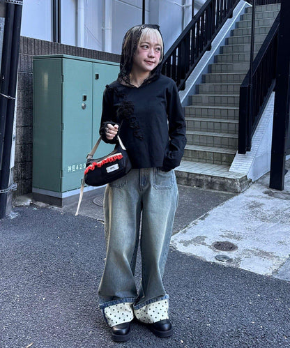 玫瑰荷葉蕾絲連帽薄紗上衣