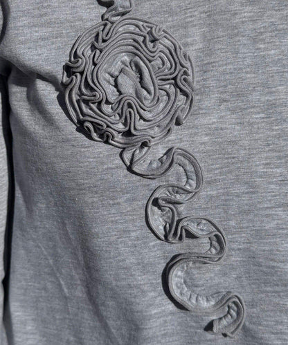 玫瑰荷葉蕾絲連帽薄紗上衣