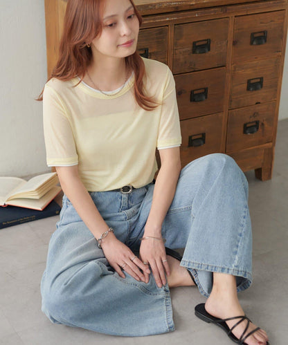 Discoat 層次設計 五分袖 上衣