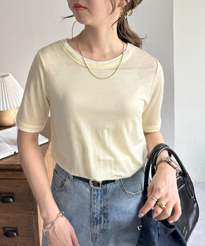 Discoat 層次設計 五分袖 上衣