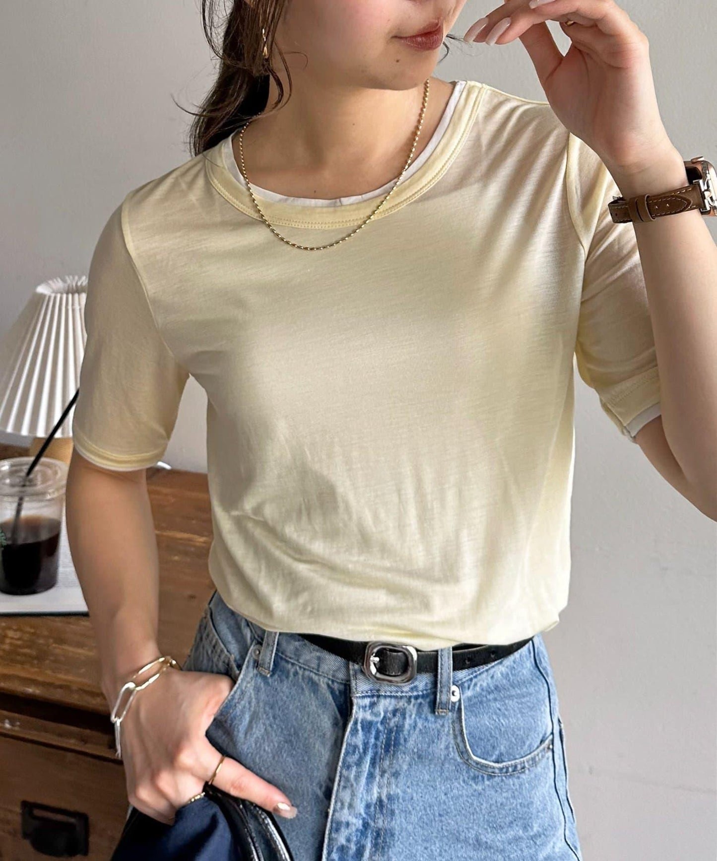 Discoat 層次設計 五分袖 上衣