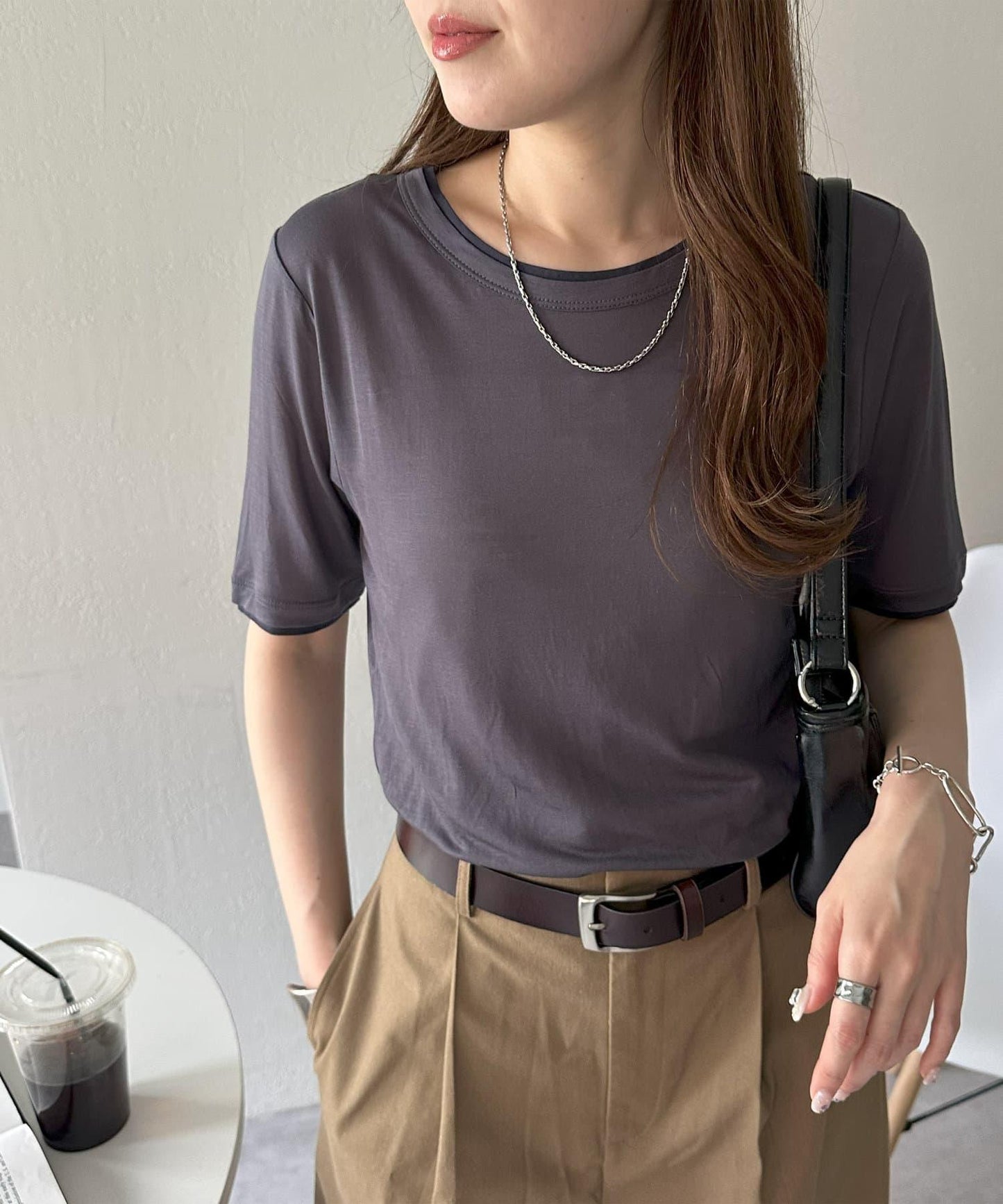 Discoat 層次設計 五分袖 上衣