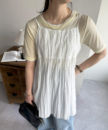 Discoat 層次設計 五分袖 上衣