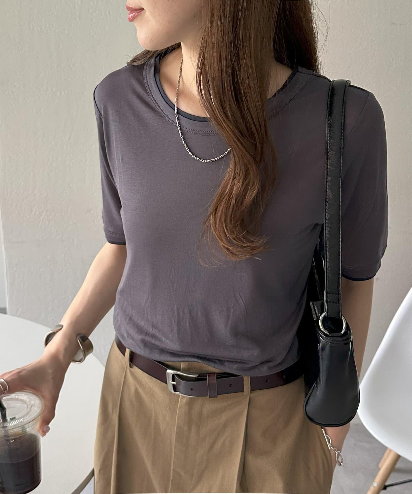 Discoat 層次設計 五分袖 上衣