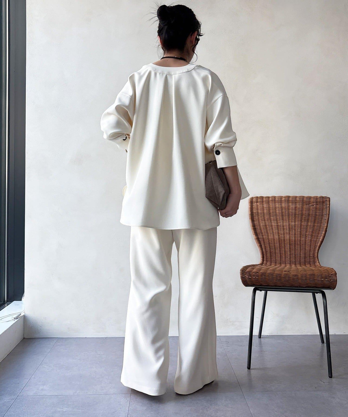 網絡 可成套搭配 半闊腿喇叭 褲子