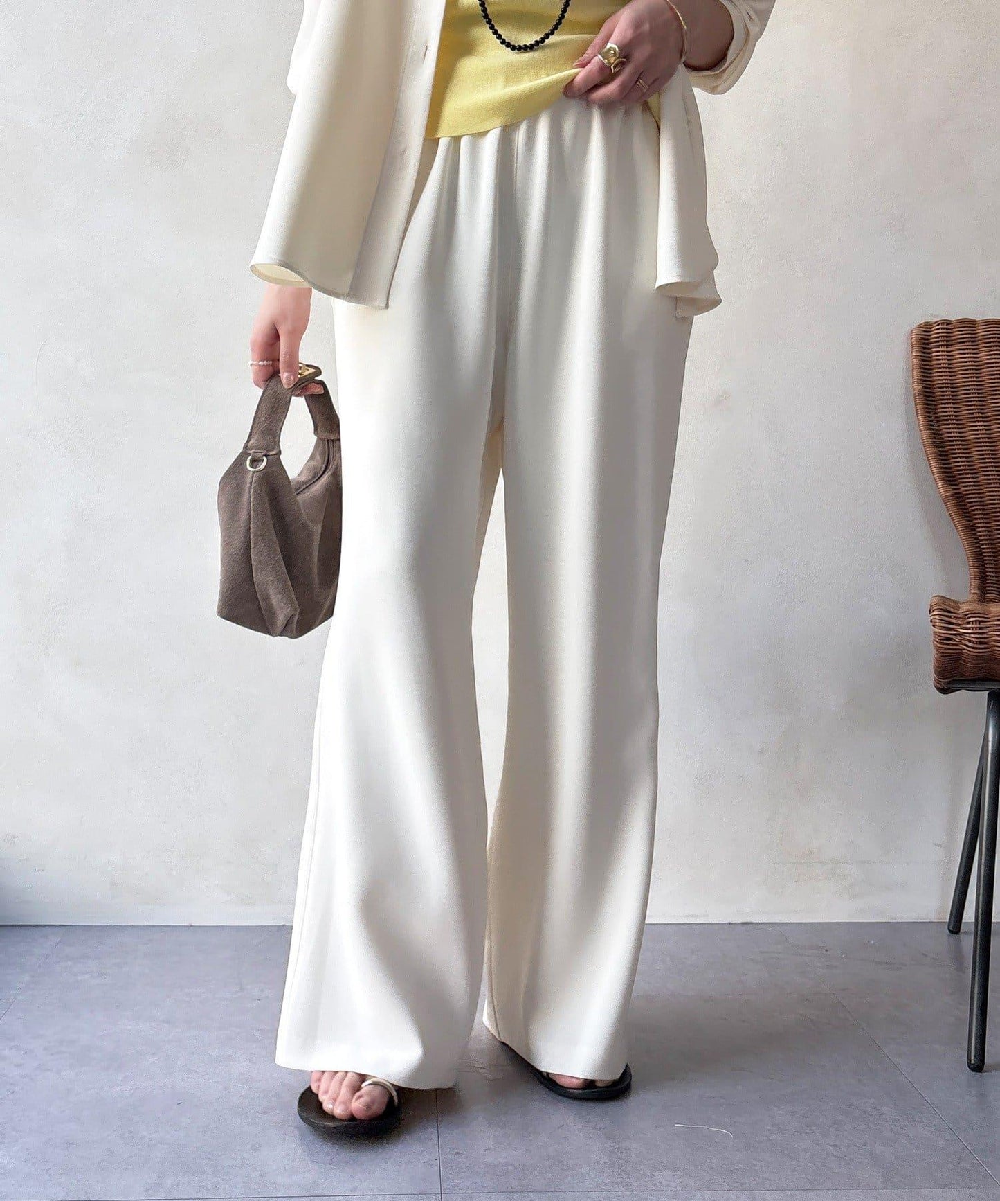 網絡 可成套搭配 半闊腿喇叭 褲子