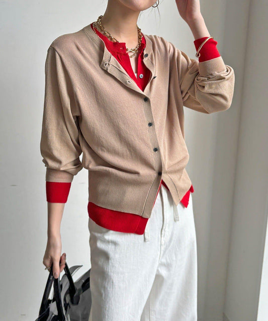 疊穿風設計 針織開衫