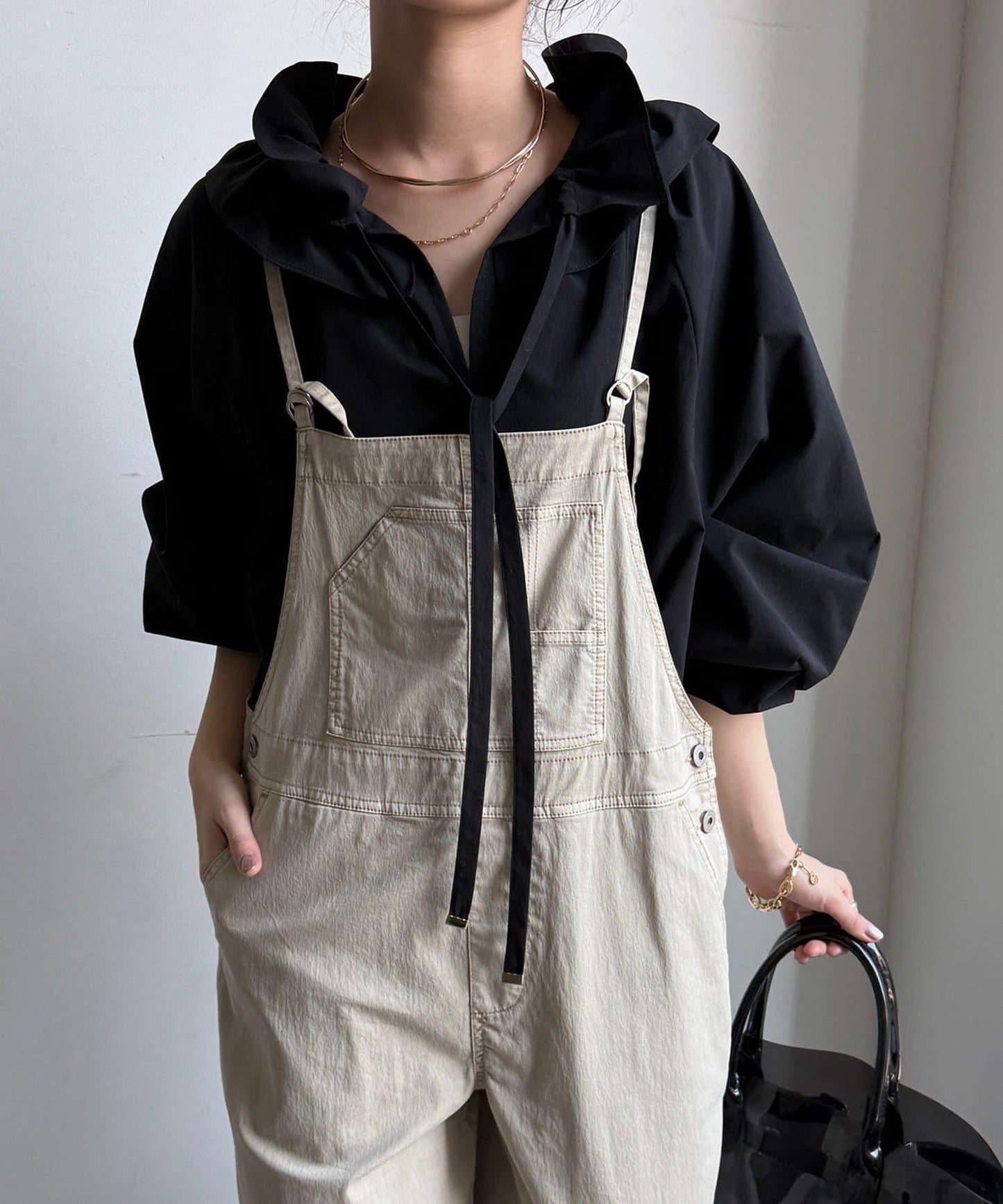 雙層荷葉邊領 襯衫