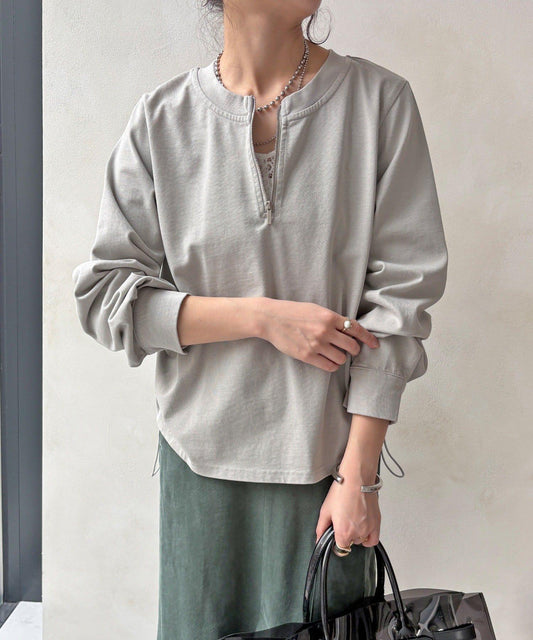 側抽繩 半拉鍊 套頭上衣（網絡）