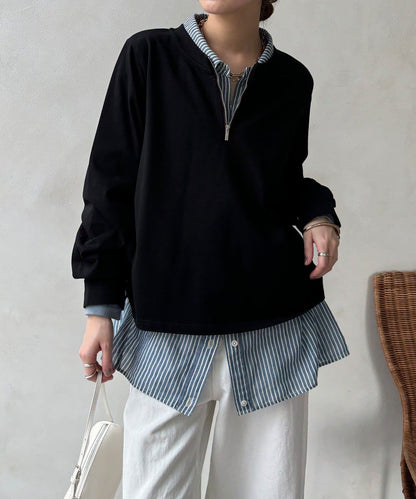 側抽繩 半拉鍊 套頭上衣（網絡）