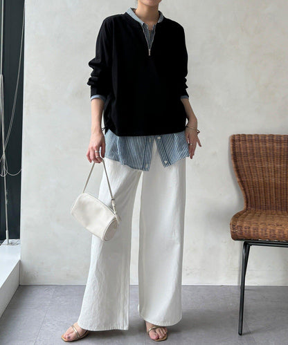 側抽繩 半拉鍊 套頭上衣（網絡）