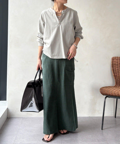 側抽繩 半拉鍊 套頭上衣（網絡）