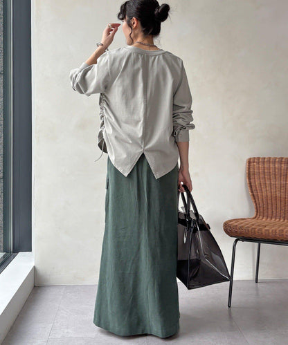 側抽繩 半拉鍊 套頭上衣（網絡）