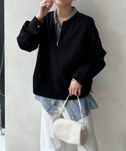 側抽繩 半拉鍊 套頭上衣（網絡）