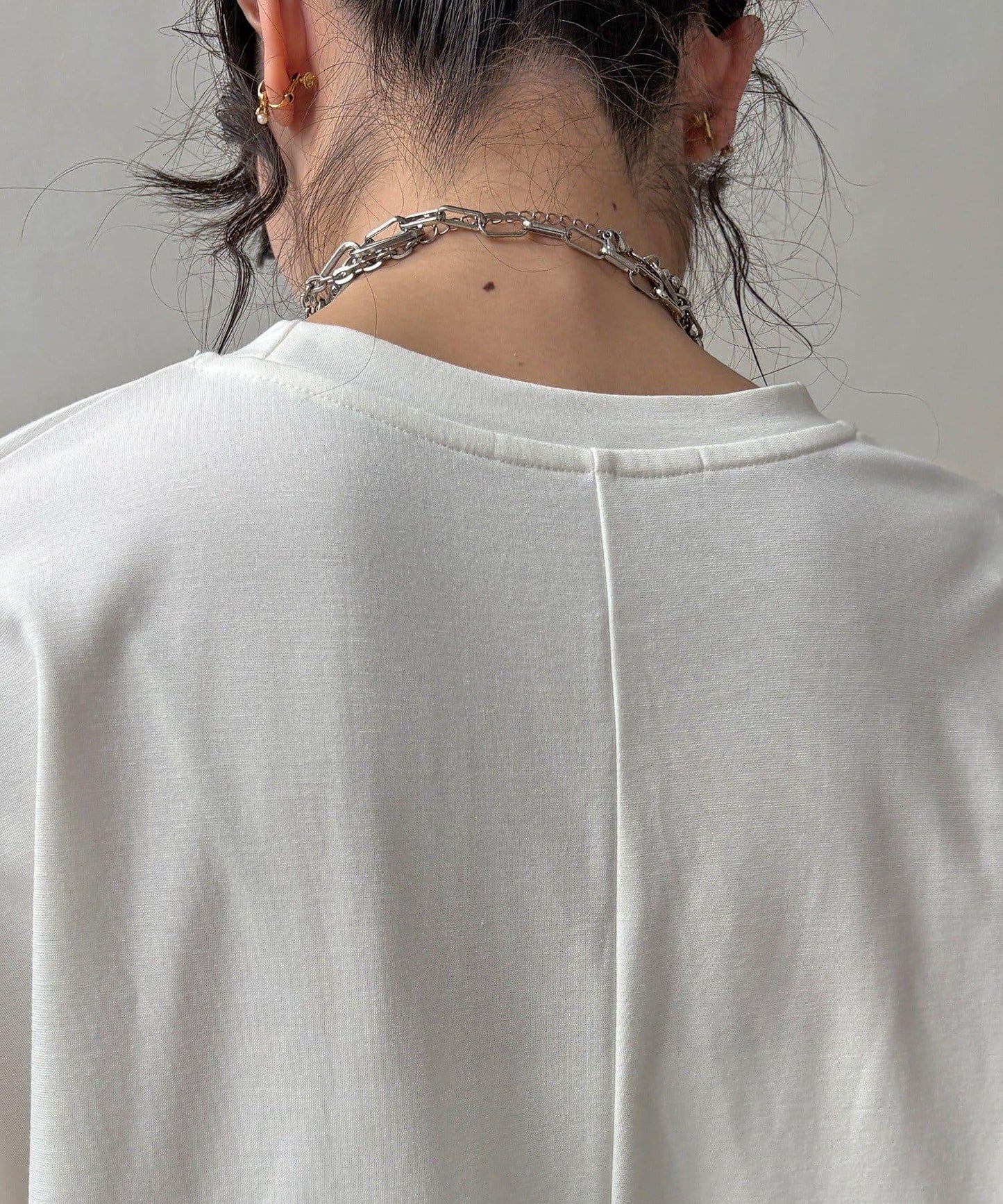 拼接荷葉邊上衣