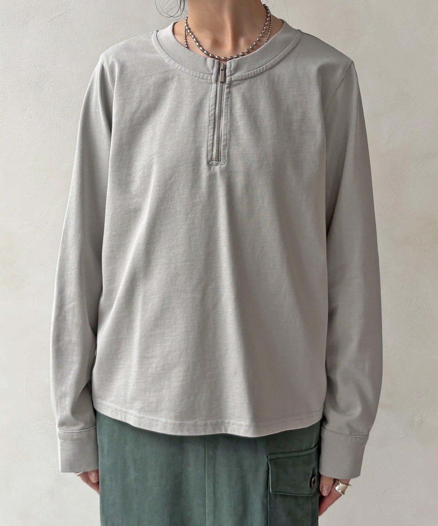 側抽繩 半拉鍊 套頭上衣（網絡）