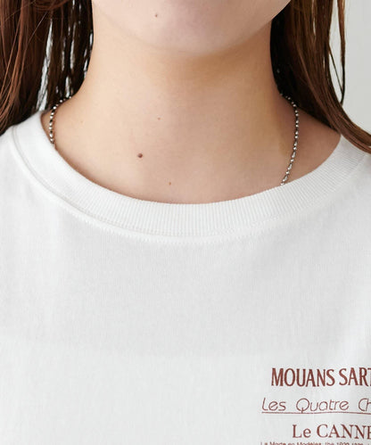 混合字體背部印花 T恤