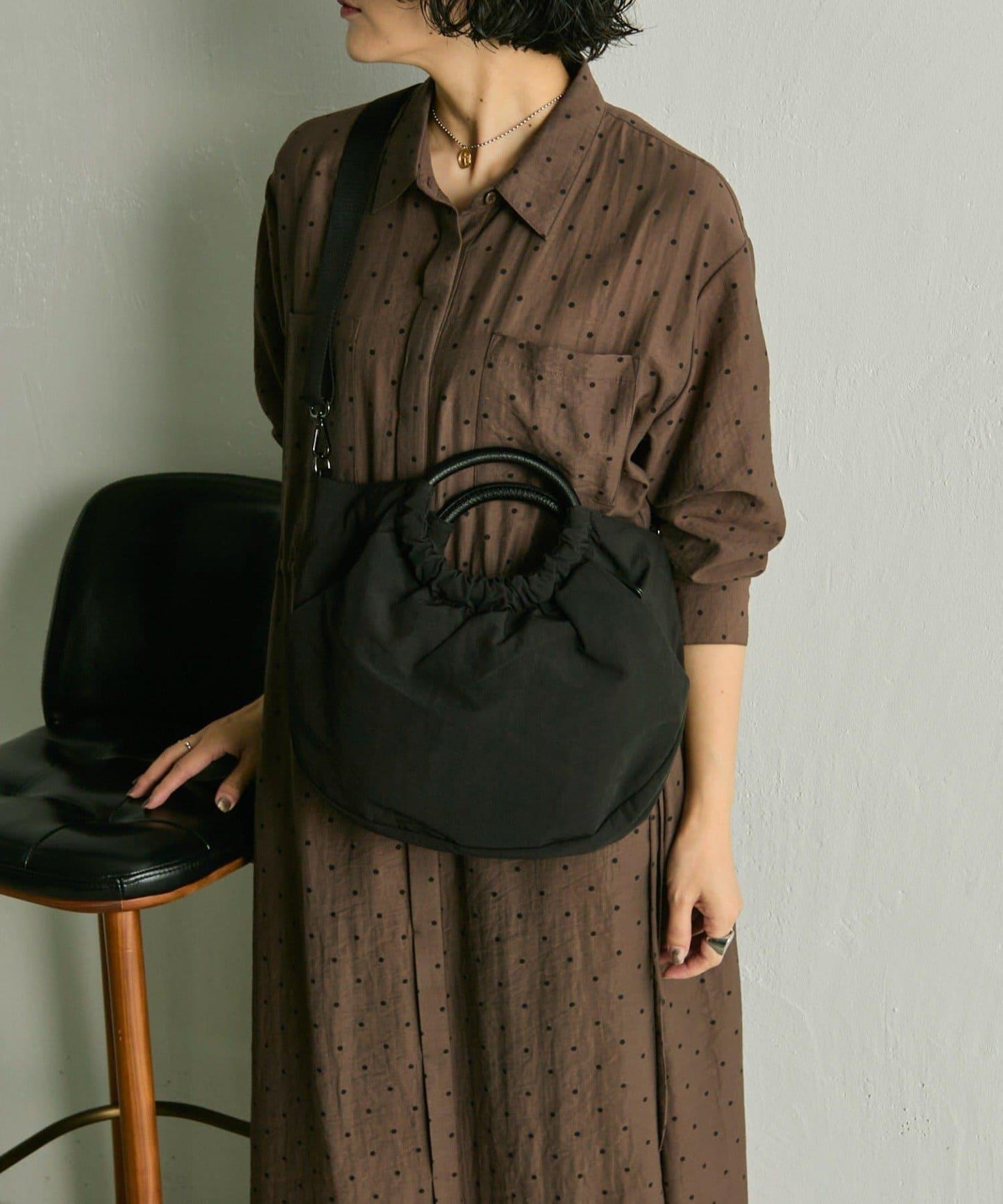 《撥水/便利な2WAY》 半圓包