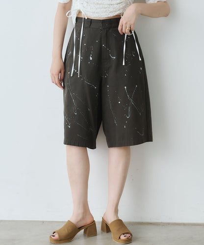 Kastane 手繪棉斜紋休閒短褲