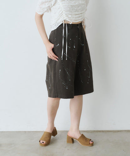 Kastane 手繪棉斜紋休閒短褲