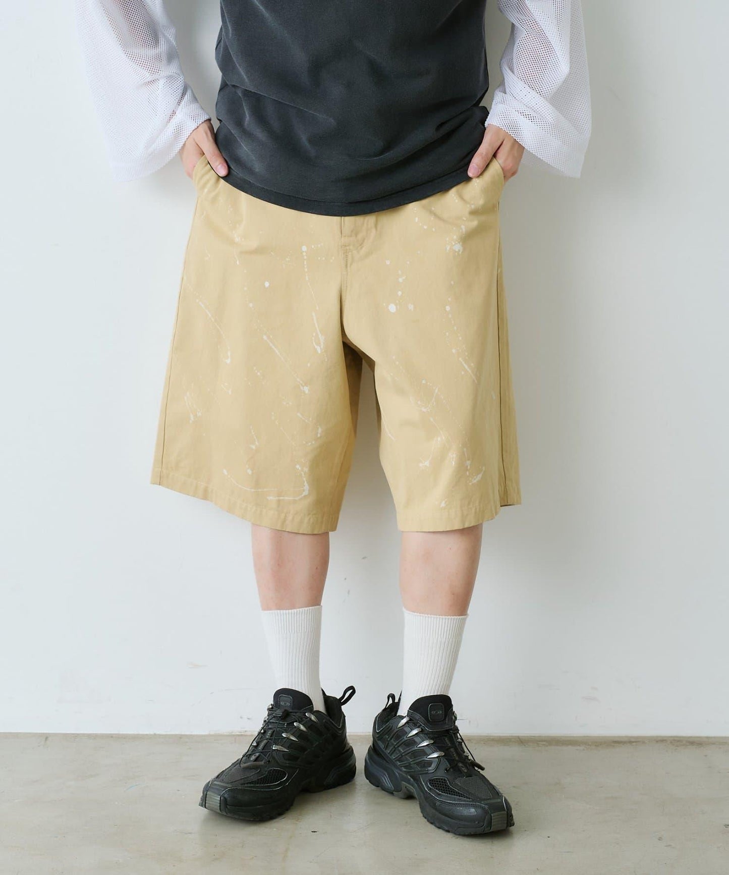 Kastane 手繪棉斜紋休閒短褲