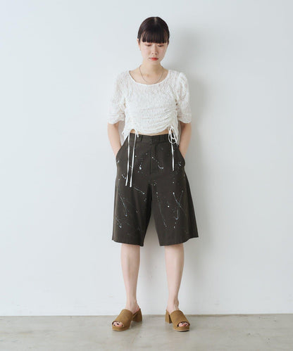 Kastane 手繪棉斜紋休閒短褲