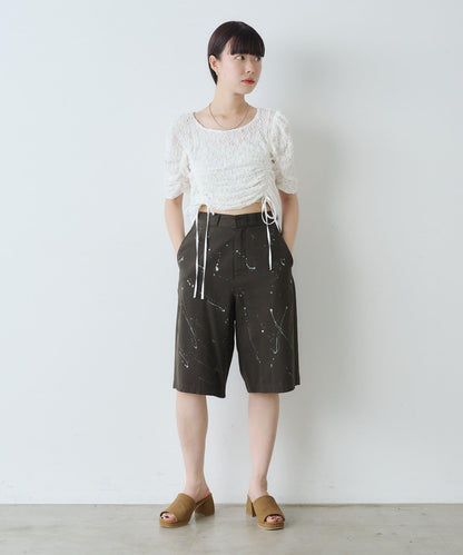 Kastane 手繪棉斜紋休閒短褲