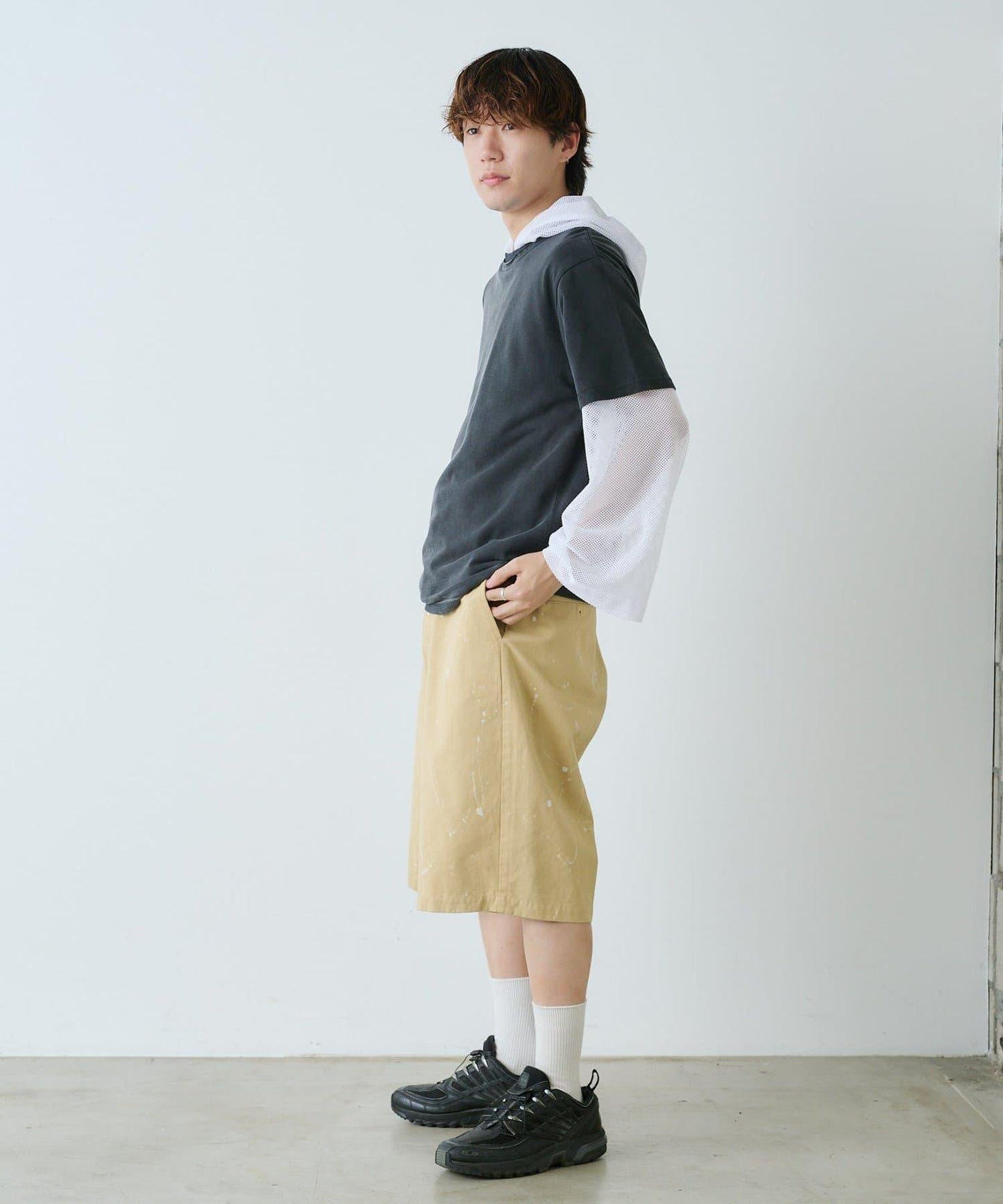 Kastane 手繪棉斜紋休閒短褲