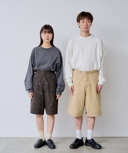 Kastane 手繪棉斜紋休閒短褲