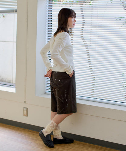 Kastane 手繪棉斜紋休閒短褲