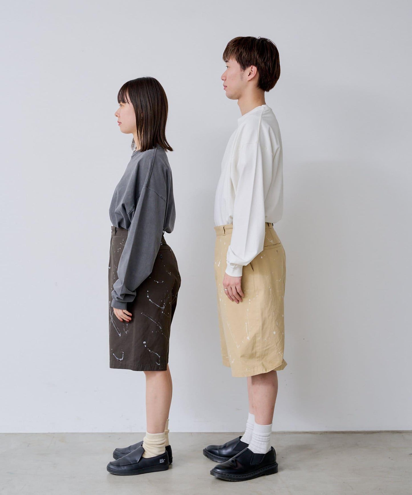 Kastane 手繪棉斜紋休閒短褲