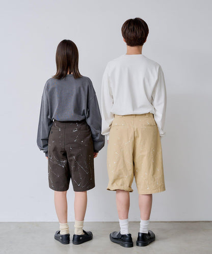 Kastane 手繪棉斜紋休閒短褲