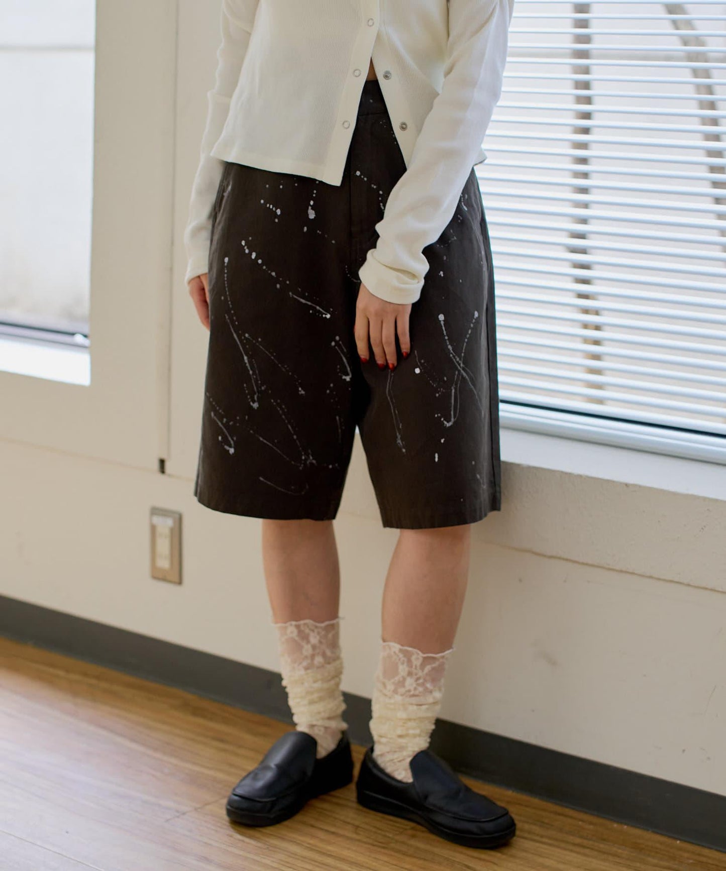 Kastane 手繪棉斜紋休閒短褲