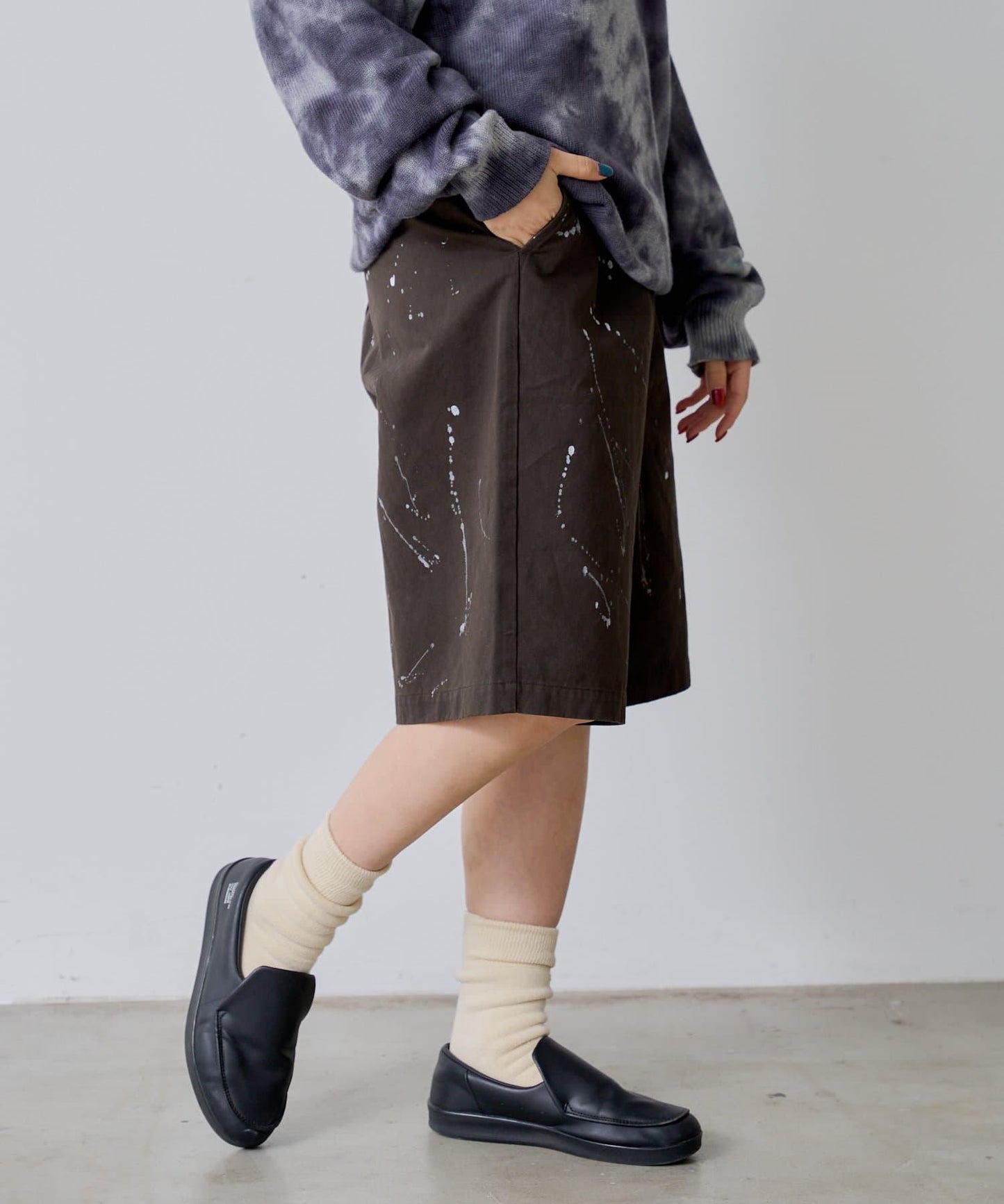 Kastane 手繪棉斜紋休閒短褲