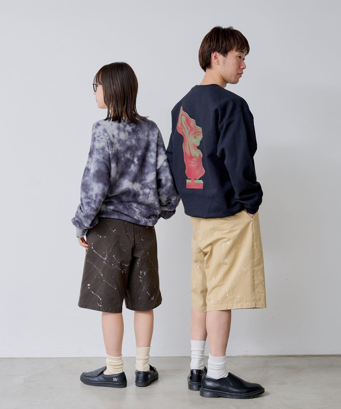 Kastane 手繪棉斜紋休閒短褲