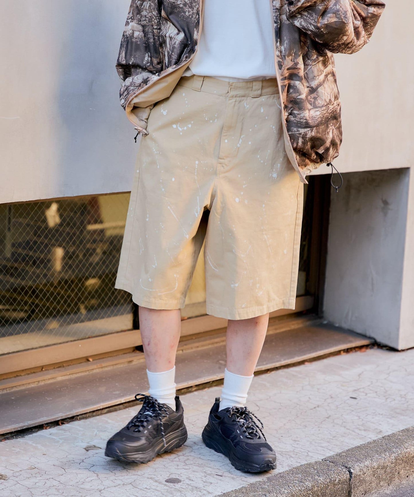 Kastane 手繪棉斜紋休閒短褲