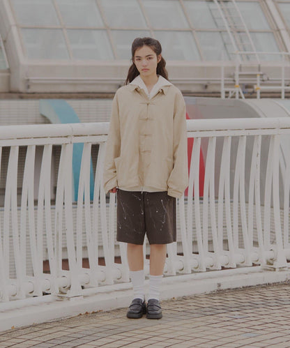 Kastane 手繪棉斜紋休閒短褲