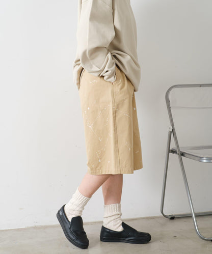 Kastane 手繪棉斜紋休閒短褲