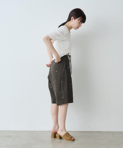 Kastane 手繪棉斜紋休閒短褲